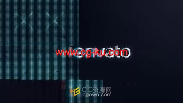 像素化故障LOGO特效动画视频片头-AE模板下载的图片1