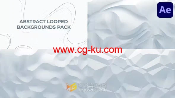 酷炫抽象图形动画白色背景视频素材-AE模板的图片1