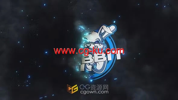 烟雾粒子扭曲失真溶解LOGO动画视频片头-AE模板的图片1