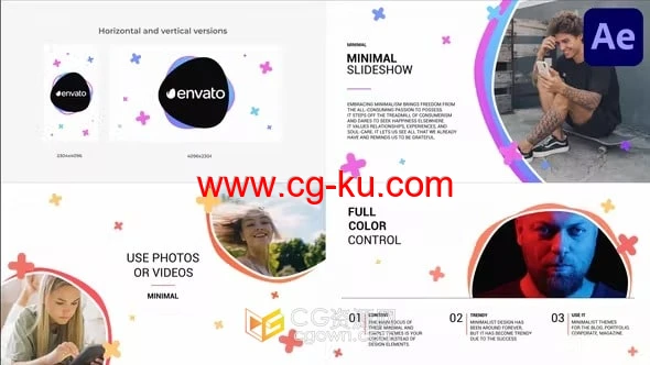 现代简约设计幻灯片介绍宣传视频动画-AE模板的图片1