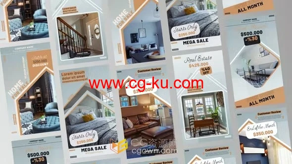 房地产营销广告动态海报酒店公寓活动宣传短视频-AE模板的图片1