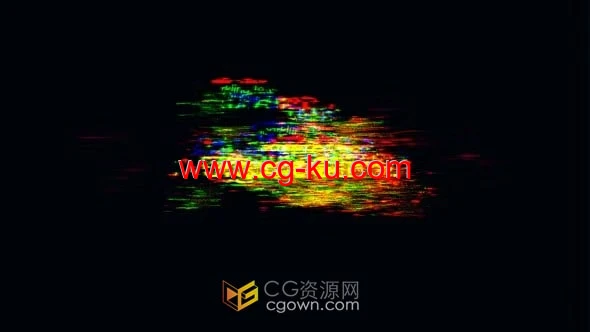 rgb分裂数字失真发光故障4K标题动画-AE模板的图片1