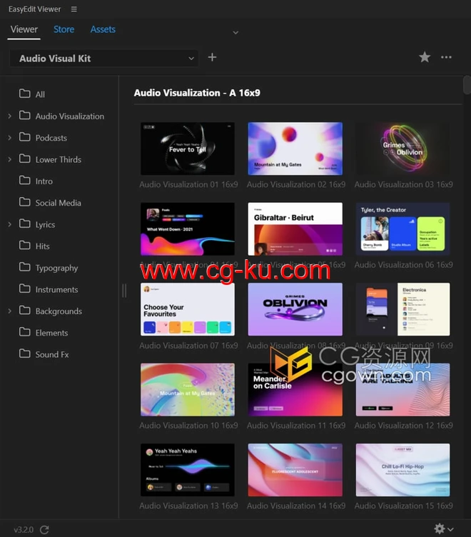 Audio Visual Kit V2 AE脚本预设包560套可视化音乐播放动画视频 Audio Visual Kit V2 AE脚本预设包560套可视化音乐播放动画视频的图片1