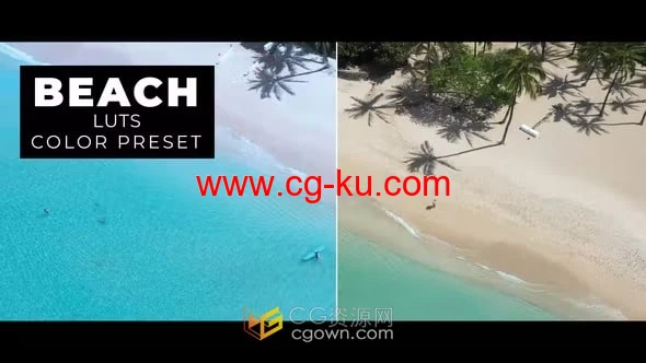 12组海滩风景视频调色预设Beach LUTs的图片1