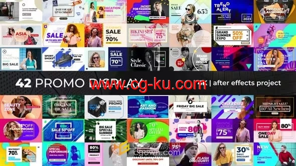 42种设计排版动态海报宣传视频动画-AE模板的图片1