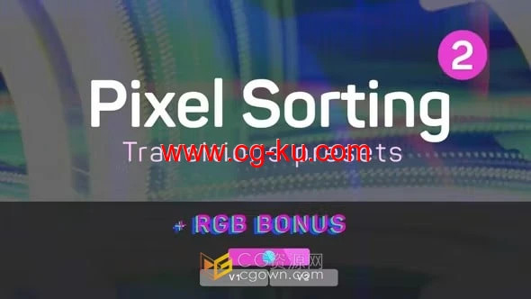Pixel Sorting Transitions Presets PR效果视频过渡像素化转场的图片1