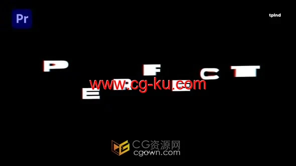 6个故障动画文字标题视频字幕4K分辨率-PR模板的图片1