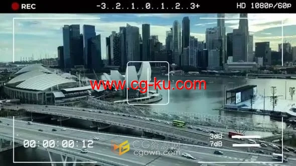 摄像机录制显示器取景器画面效果-Resolve达芬奇模板的图片1