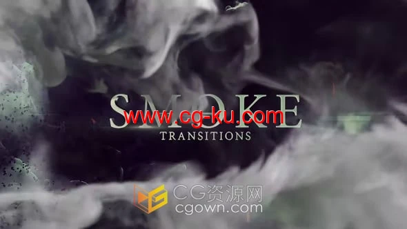 Smoke Transitions AE模板脚本预设包烟雾特效视频转场过渡的图片1