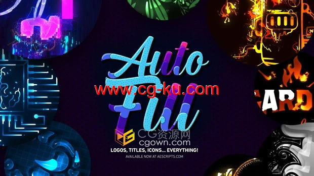 AutoFill v1.1.5 Win/Mac AE插件LOGO图层自动填充路径生长动画的图片1