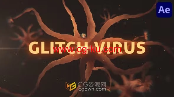 黑暗病毒场景动画故障特效文字标题介绍视频-AE模板的图片1