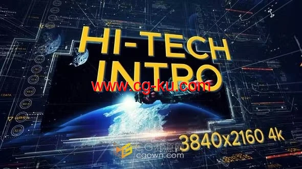 高科技介绍宣传片头视频HI-Tech Intro AE模板的图片1
