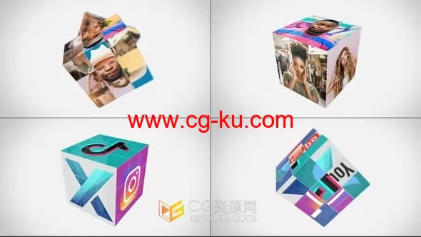 立方体魔方LOGO标志动画Rubik Cube Reveal-AE模板的图片1