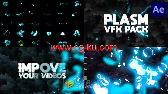 彩色VFX等离子爆炸卡通特效元素-AE模板的图片1