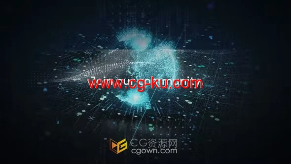 Ai数字智能FUI界面介绍科技宣传视频-AE模板的图片1