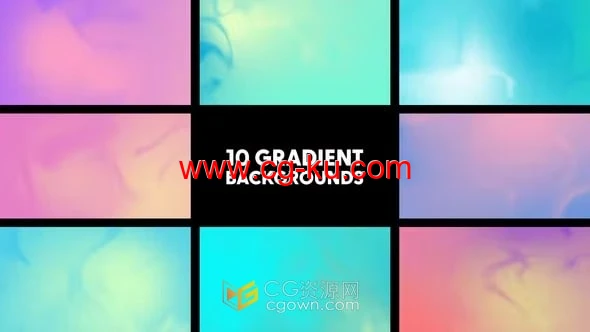 4K分辨率渐变动画背景视频素材10组-AE模板的图片1