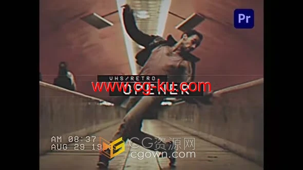 VHS Opener复古录像带风格效果视频片头-PR模板的图片1
