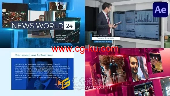 2023 News新闻频道动态图形动画设计包装-AE模板的图片1