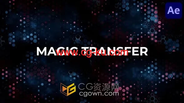 Magic Transfer魔法六边形动画效果视频素材-AE模板的图片1