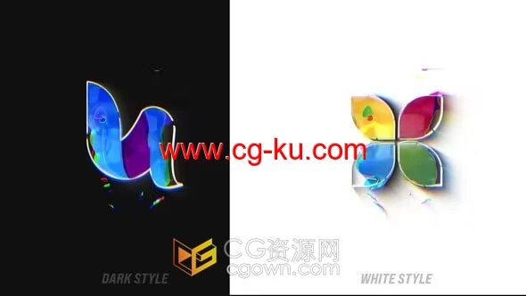 简约飞溅流体LOGO演绎动画视频片头PR模板的图片1