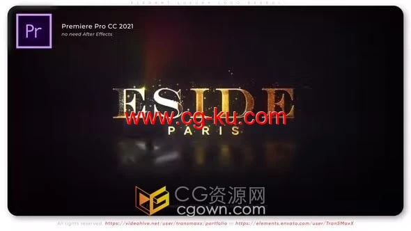 优雅奢华金/银/铂金属纹理LOGO动画视频-PR模板的图片1