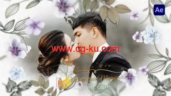 情人婚礼简介照片幻灯片视频相册动画AE模板的图片1