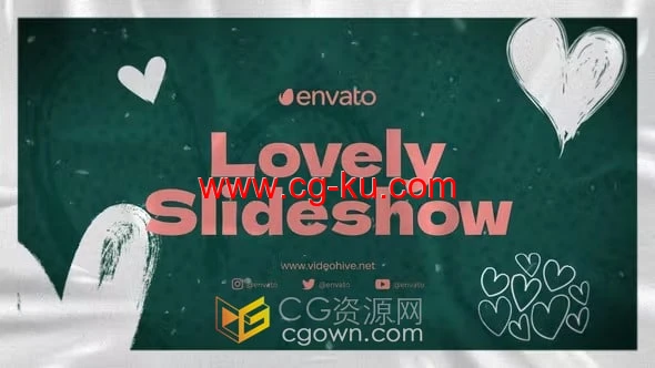 Lovely Slideshow AE模板美丽迷人可爱幻灯片视频相册的图片1