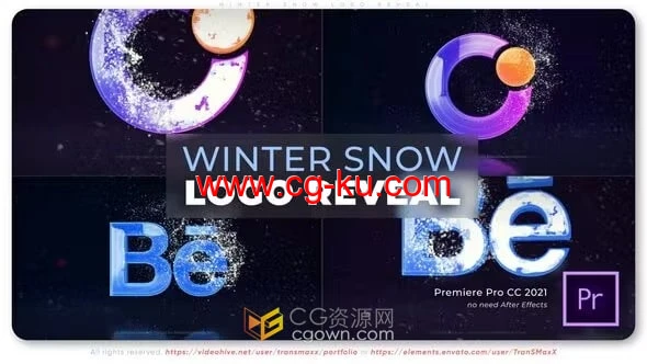 风雪粒子效果标志动画-PR片头模板的图片1