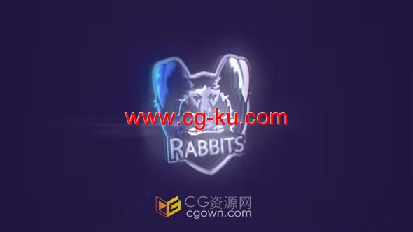闪亮光泽扫光标志动画Glossy Logo Intro-AE模板的图片1