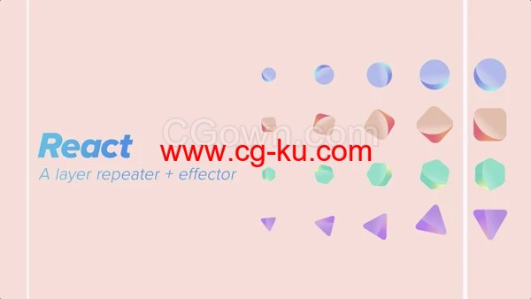 AE脚本React v1.5图层复制克隆烘焙关键帧排序随机衰减动画的图片1