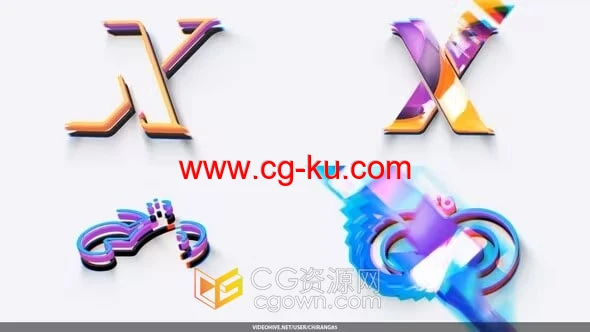 AE标志模板-生长挤压3D动画公司LOGO片头的图片1