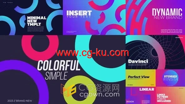 Colorful Typography彩色动画排版DR达芬奇视频模板的图片1