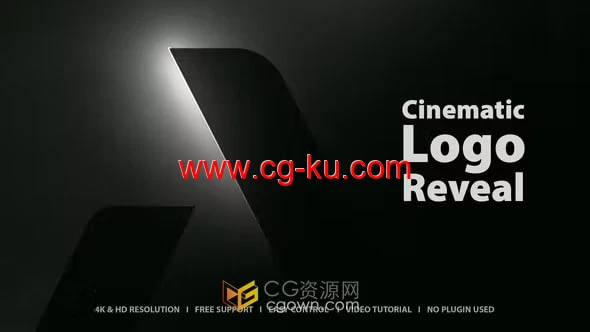 黑暗背景发光标志动画-PR LOGO模板下载的图片1
