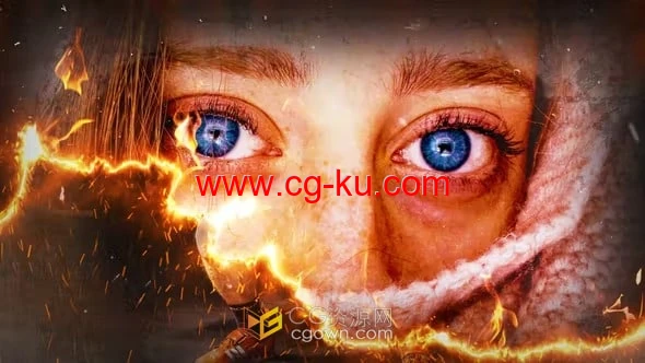 带蒙版Alpha通道10个火焰燃烧过渡-转场视频素材的图片1