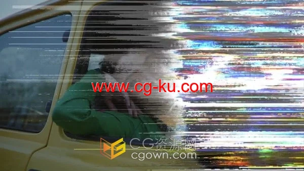 Trendy Glitchy Transitions AE模板时髦故障像素拉伸过渡视频转场的图片1