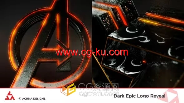 黑暗史诗LOGO揭晓3D动画电影开场预告片头视频-AE模板的图片1
