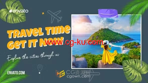 旅行社宣传幻灯片春季夏天旅游介绍视频AE模板的图片1