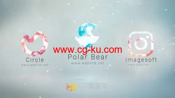 魔法粒子特效雪花飞舞LOGO演绎动画视频AE模板的图片1