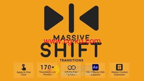Massive Shift TransitionsAE脚本预设包170种切割分屏效果转场的图片1