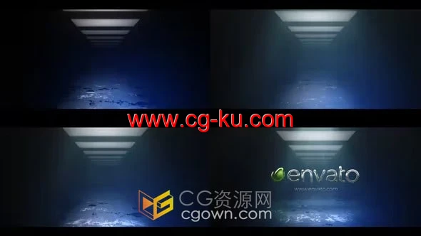 AE模板-Dark Logo Animation深色黑色场景灯光照射标志动画的图片1