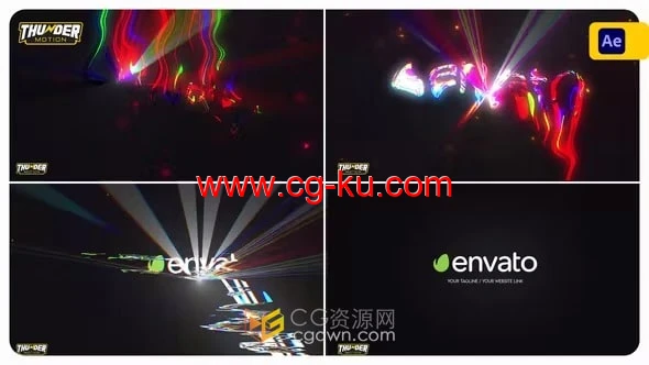 AE模板-rgb拆分彩色故障标志动画Colorful Glitch Logo Reveal的图片1