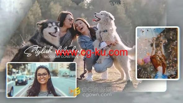 温馨幻灯片回忆照片视频相册-AE模板的图片1