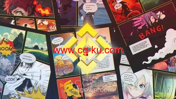 漫画杂志漫画小说书籍介绍宣传视频片头-AE模板的图片1