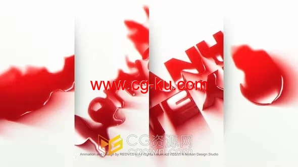 血液流体液体特效融化LOGO特效视频片头AE模板的图片1