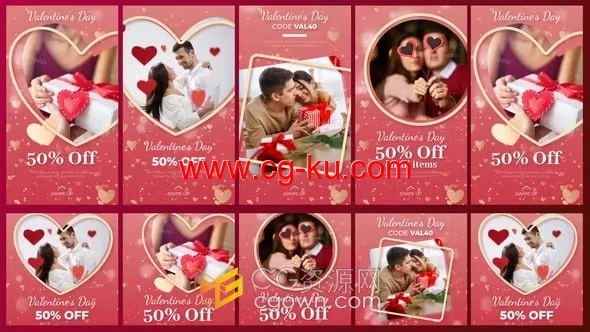 情人节或婚礼短视频设计介绍动画AE模板下载的图片1