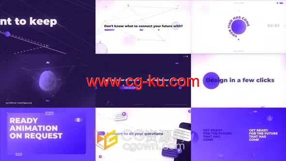 清晰闪亮排版ai人工智能数字演示信息网络公司宣传视频-AE模板的图片1