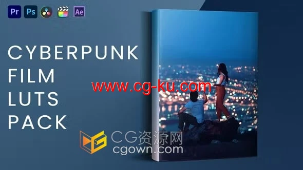 赛博朋克风格电影视频调色LUT预设Cyberpunk Film Luts Pack的图片1