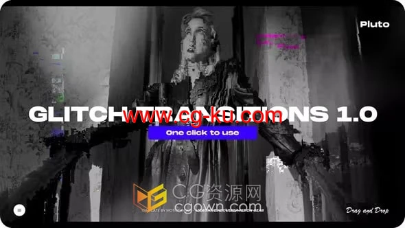 AE转场模板-故障过渡Glitch Transitions的图片1