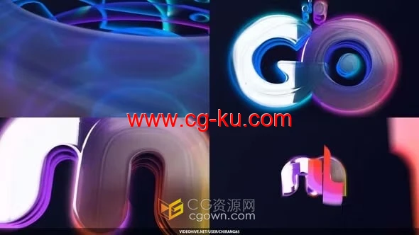 光效叠加拼贴动画效果企业标志片头-AE模板的图片1