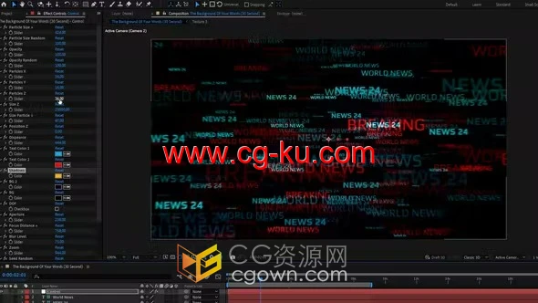 Trapcode Form制作大量文字标题信息动画背景效果-AE模板的图片1